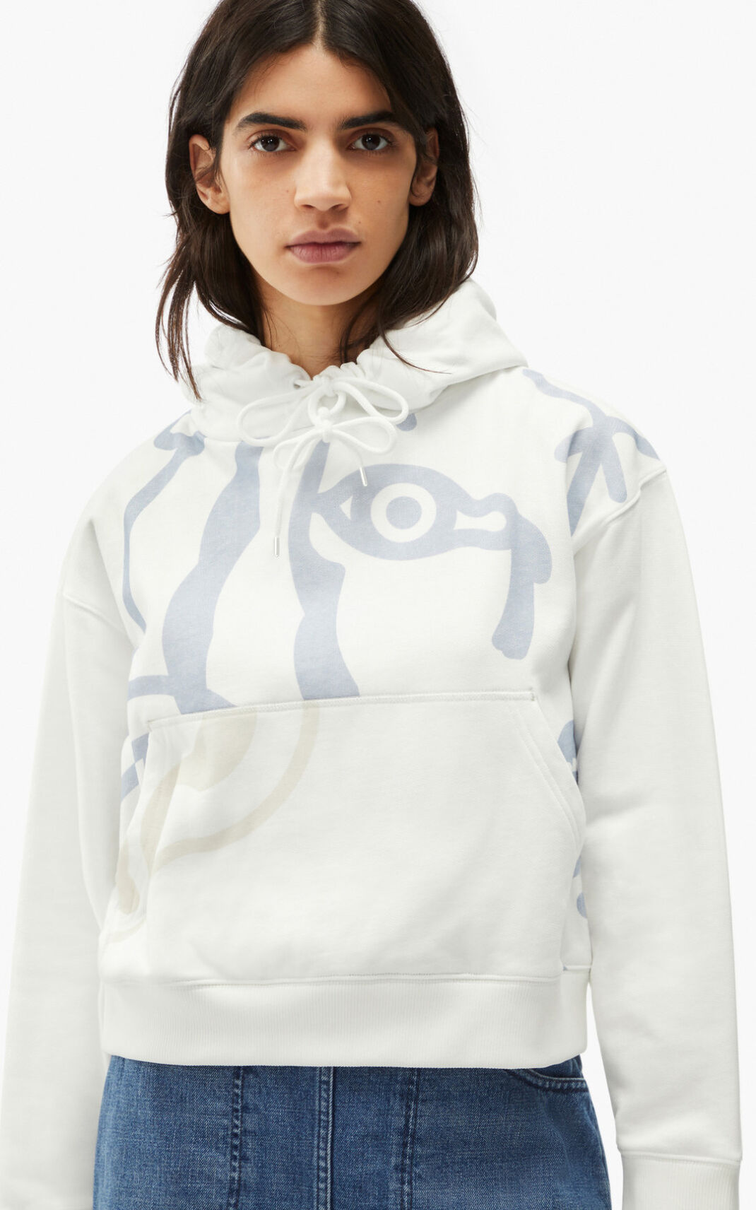 Moletom Kenzo K Tiger Feminino - Branco | 091RSJTID